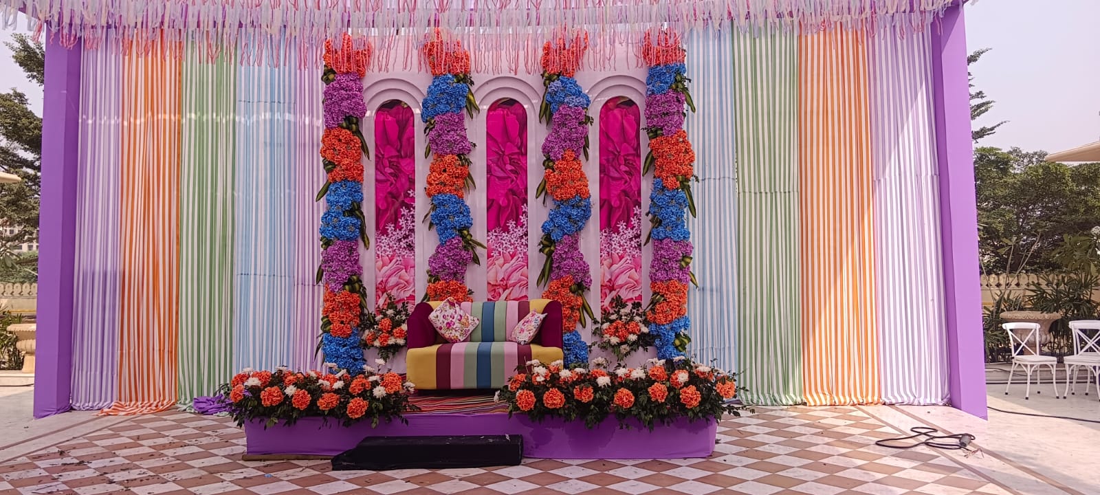 Curating the Royal Haldi: Vibrant Marigolds, Terracotta & Immersive Poolside Decor