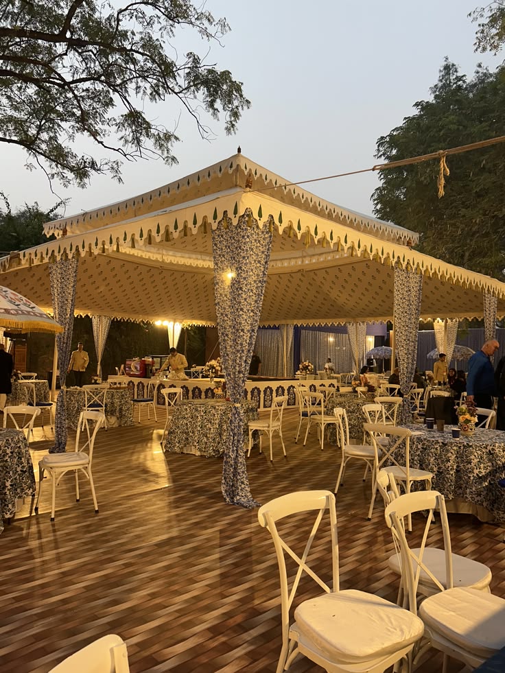 Luxury outdoor wedding setup